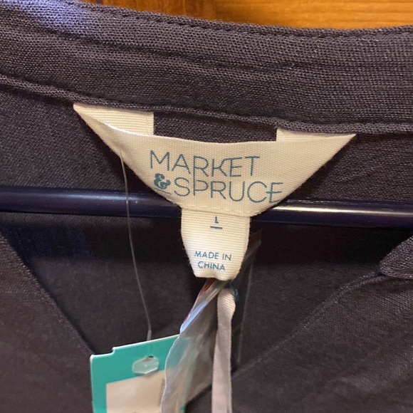 NWT / Market &Spruce button up short sleeve blouse . - Picture 3 of 10